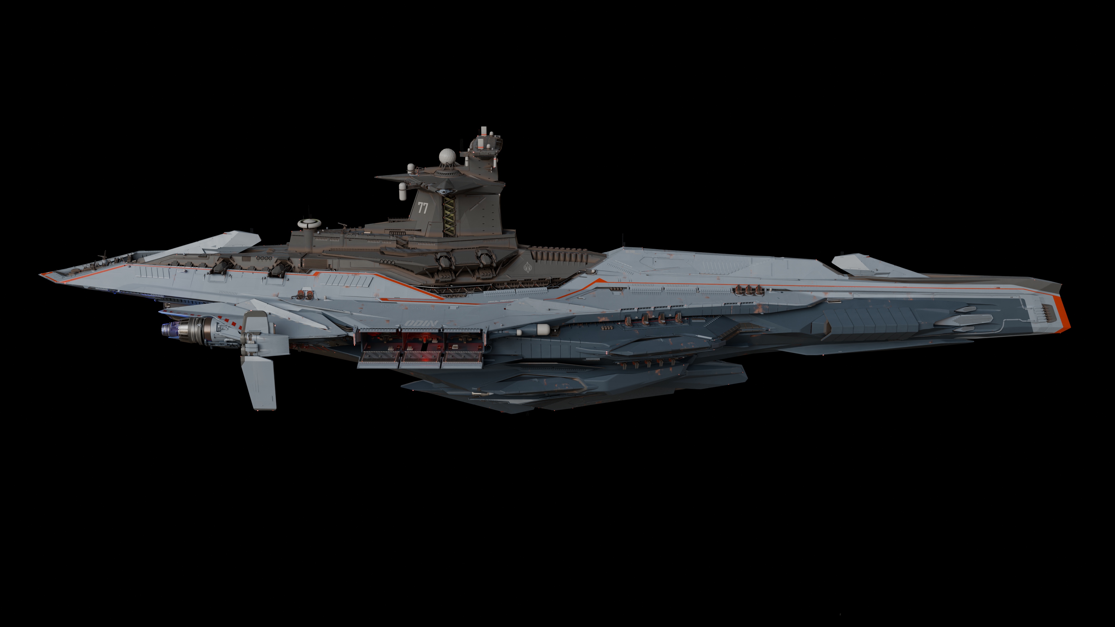 Clean starboard render of the Anvil Odin battlecruiser.