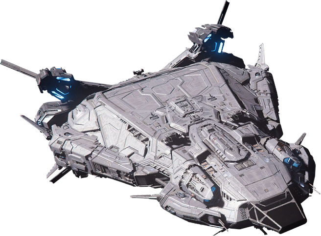 Transparent render of the RSI Polaris corvette.